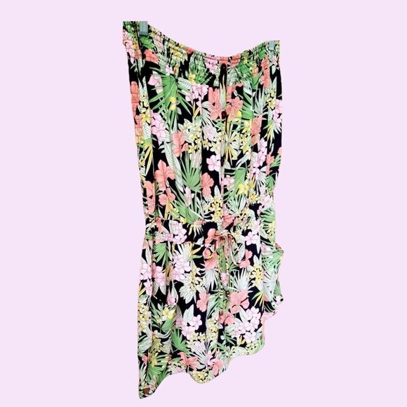 NEW Go COCO Women's Tropical Floral Plus Size Romper - Picture 4 of 12